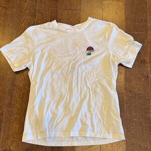 Nike White Tee with Multicolor Logo